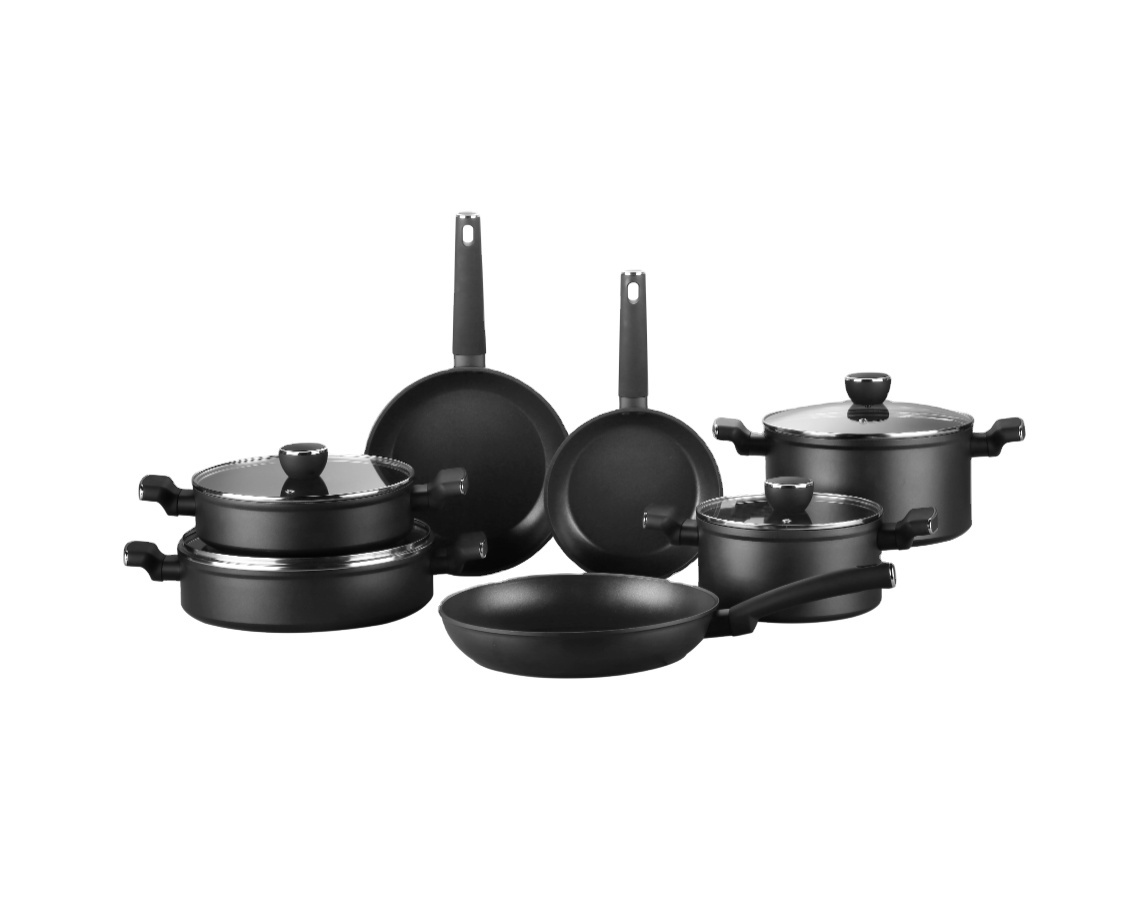 High Quality 7PCS Aluminium Cookware Sets for Kitchen Utensil Cooking Pot Casserole Saucepan With Lid Non Stick