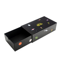 Boîte de papier d'emballage en carton rigide et pliable de luxe avec logo de taille personnalisée Boîte magnétique noire d'emballage cadeau pliante