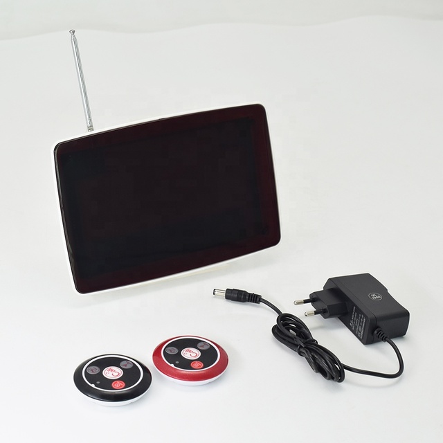 Wireless Waiter Pager System for Restaurants and Hospitals with Smart Voice Broadcast and Waterproof Call Buttons