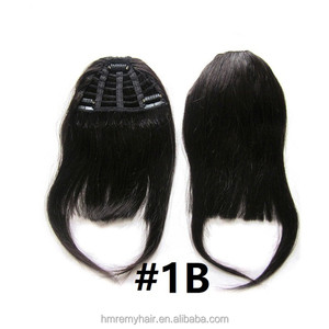 Natural Black Colored Vietnamese Brazilian Straight Raw Remy Virgin <strong>Fringes</strong> Loli <strong>Human</strong> <strong>Hair</strong> <strong>Fringe</strong> Front <strong>Hair</strong> Bangs with Clips - Product Image 1
