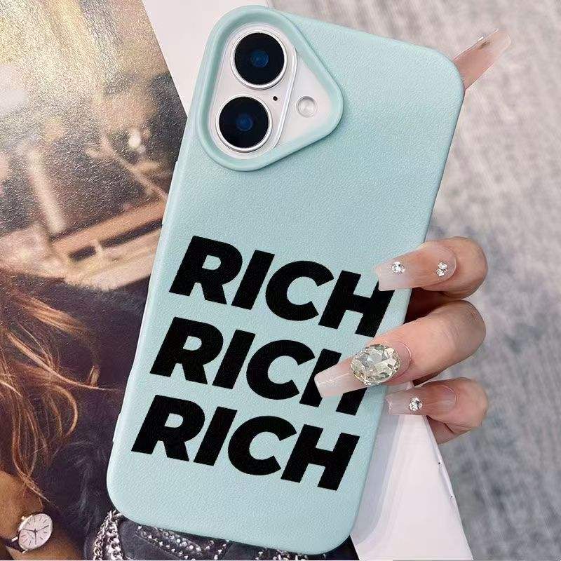 Lucky Rich Smile Letter Printed Soft Phone Case