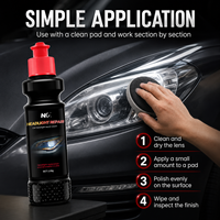 Composé de Restauration de Phares 138g Crème de Polissage pour Lentilles en Plastique de Voiture pour Phares Jaunis, Opaques et Oxydés