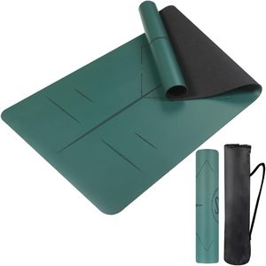 Esterilla de yoga de caucho natural PU, gruesa y ancha, antideslizante de doble cara, para hombres y mujeres, para entrenamiento físico y danza. - Product Image 2