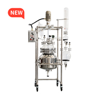 Réacteur autoclave de laboratoire en acier inoxydable avec tête en verre transparent, système de chauffage électrique pour synthèse chimique précise sous pression