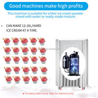 Machine à glace dure et gelato professionnelle en acier inoxydable pour la fabrication de desserts glacés en commerce