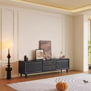 Mueble de TV Pequeño con Almacenamiento Integrado, Madera de Roble Macizo, Estilo Nórdico Europeo, Soporte de TV con Almacenamiento en el Suelo - Product Image 2