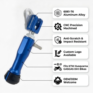 Béquille latérale de moto réglable en hauteur en aluminium CNC 6061T7 pour <span class=keywords><strong>KTM</strong></span> Yamaha tout-terrain et routière - Product Image 5