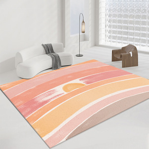 Tapis arc-en-ciel de style japonais moderne, antidérapant, doux, pour <span class=keywords><strong>chambre</strong></span> de fille, salon, décoration esthétique Instagram en polyester - Product Image 4