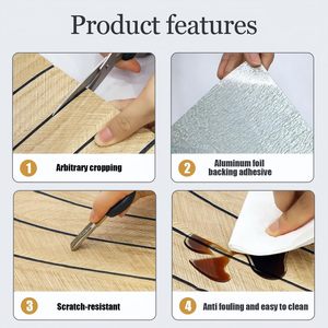 Panneau mural 3D à lattes de grain de bois moderne-15.75 "x 118" Autocollant mural auto-adhésif insonorisé Papier peint à lattes en PVC amovible .. - Product Image 3