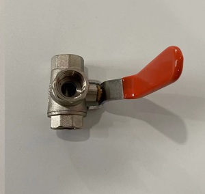 บอลวาล์วทองเหลืองฟอร์จ 3/4" 1" ชุบนิกเกิลแบบสามทาง - Product Image 4