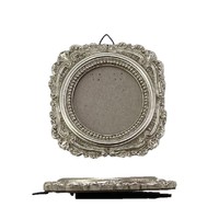 Marco de Fotos Personalizado de Estilo Barroco Europeo en Oro, Plata y Blanco, Decoración de Pared para Estudio, Bodas y Hogar