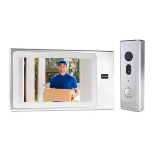 المنزل 2 سلك 7 بوصة الأمن الذكية الباب كاميرا تليفون باب بفيديو جرس باب يتضمن شاشة عرض فيديو نظام اتصال داخلي