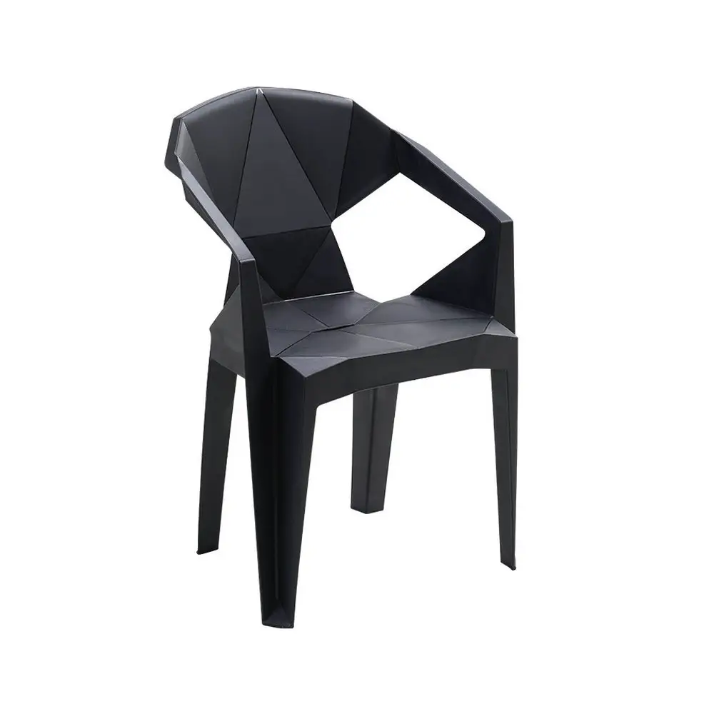 Barbacoa cerveza silla de plástico muebles para el hogar comedor alta calidad creativa moderna geométrica PP sillas para exteriores