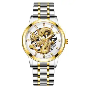 Calendario de moda Relojes de cuarzo para hombre Correa de acero Negocios Impermeable Diamante cuadrado Pulsera de lujo