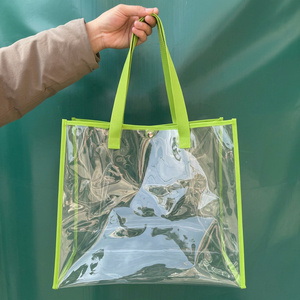 <span class=keywords><strong>Sac</strong></span> fourre-tout transparent en PVC robuste de 0,25 mm avec logo personnalisé, <span class=keywords><strong>sac</strong></span> à bandoulière étanche pour le shopping, la plage, approuvé pour les stades - Product Image 2