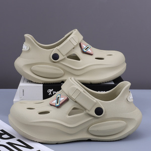 รองเท้าแตะฤดูร้อนสำหรับผู้ชายครอคส์พื้นรองเท้าหนากันลื่นพื้นรองเท้า EVA สำหรับกีฬากลางแจ้งรองเท้าเดินป่าในแม่น้ำรองเท้าลุยน้ำ - Product Image 5