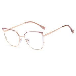 Gafas ópticas de marca para mujer, anteojos de marca de Metal, Anti <span class=keywords><strong>Blu</strong></span>-<span class=keywords><strong>ray</strong></span>, montura de acetato de imitación, montura de Color, <span class=keywords><strong>2022</strong></span> - Product Image 6