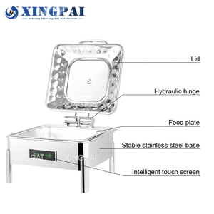 XINGPAI Matériel de restauration : Réchauds de buffet électriques martelés en acier inoxydable, chauffe-plats pour buffet - Product Image 6