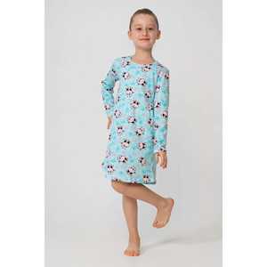 Túnica para niña con estampado de vaca, color azul menta, corte holgado - Product Image 4