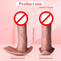 Erwachsenen-Spielzeug Tragbarer Vibrator Dildo für Frauen Slip-Design Weiches Silikon Wasserdicht USB Aufladbar Starke Vibration Strap-on