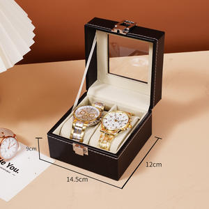 Logotipo personalizado 6 12 24 ranuras de lujo Pu cuero regalo embalaje reloj joyería caja de almacenamiento negro solo reloj caja de exhibición - Product Image 6