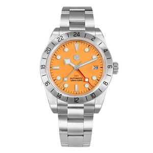 Reloj de Lujo para Hombre San Martin SN0054-G-C NH34 BB GMT con Esfera de Color, Reloj Mecánico Automático de Negocios con Fecha de Zafiro BGW9 - Product Image 1