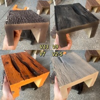 Échantillons de poutres en PU imitation bois, légères et de qualité supérieure, nouveau style européen, pour usage intérieur et extérieur, pour la construction de toitures d'hôtels, en plastique, vente en gros