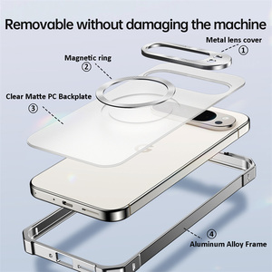 Funda Magnética Híbrida con Marco Metálico para Google Pixel 10 9 Pro XL 10 9 8 Pro 10a 9a, Carcasa Trasera Transparente Esmerilada de PC, Resistente a Impactos - Product Image 6