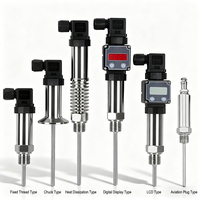 Transmitter Suhu Digital Terintegrasi OEM/ODM Baja Tahan Karat 4-20mA/RS485 Layar LED IP65 Modbus Resolusi 0.1C Kelas Presisi