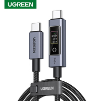 Câble USB-C vers USB-C UGREEN Nexode 240W avec écran TFT intelligent 2m, rotation tactile, câble de données USB-C tressé en nylon pour iPhone 18 17