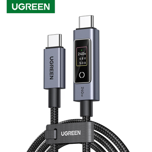 Câble USB-C vers USB-C UGREEN <span class=keywords><strong>Nexode</strong></span> 240W avec écran TFT intelligent 2m, rotation tactile, câble de données USB-C tressé en nylon pour iPhone 18 17 - Product Image 1