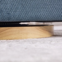 Nouveau fauteuil pivotant rembourré en chenille, base en bois massif, confortable, capitonné, pour salon et chambre à coucher