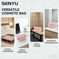 SENYU Sac à dos durable, tendance, écologique, réutilisable, recyclable, portable, avec fermeture éclair, motif lettres, imperméable, en tissu Oxford et maille transparente