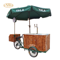 Vélo de bière rétro à trois roues à capacité de charge élevée avec suffisamment d'espace de stockage