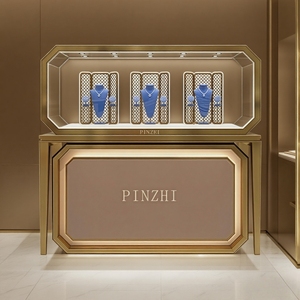 Cửa hàng đồ trang sức độc đáo cửa sổ hiển thị tủ tùy chỉnh vitrine cửa hàng đồ trang sức Showcase sang trọng jewlery hiển thị đơn vị với đèn - Product Image 5