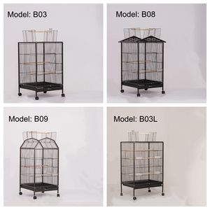 <span class=keywords><strong>Cage</strong></span> à oiseaux spacieuse en métal avec dessus ouvert, finition thermolaquée, tiroir facile à nettoyer, construction durable pour usage intérieur/extérieur - Product Image 2