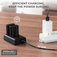 Batterie et chargeur d'appareil photo rechargeables haute capacité K&F Concept EN-EL15 pour Nikon Z6, Z7, D780, D850, batteries d'appareil photo numérique
