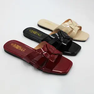Factory lower price Summer Woven Women's Sandals Casual Versatile Ladies Slippers leather flats sandals manufacturer
