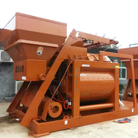 Malaxeur à béton à double arbre à haute efficacité JS1000 1000L avec élévateur pour chantier de construction ou centrale à béton