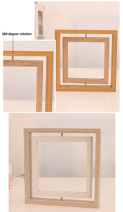 Bán buôn 5 6 7 8 10 inch gỗ rắn hai mặt 360 độ xoay khung ảnh cho văn phòng nhà máy tính để bàn trang trí - Product Image 5