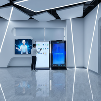 Pantalla LCD de 65, 75, 86 y 98 Pulgadas, Tótem Publicitario de Pie para Interiores, Quiosco con Pantalla Táctil, Señalización Digital Animada para Elevador