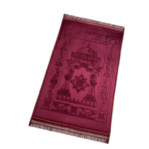 Alfombra de oración islámica portátil, ligera y plegable, tapete de viaje musulmán con diseño floral, adecuada para la oración en casa, picnics y camping. - Product Image 1