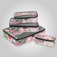 Sac de voyage personnalisé hawaïen, 6 pièces, organiseur d'accessoires de voyage, sac de rangement pour bagages, accessoires de voyage, emballage de compression