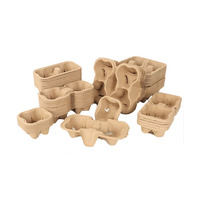 Support à gobelets en papier biodégradable personnalisé, plateau pour 2 gobelets, porte-boissons à emporter, emballage écologique