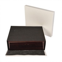 Boîte cadeau vidéo personnalisée en bois laqué avec lecteur multimédia rechargeable intégré et doublure en PU pour emballage de chocolat arabe, vente en gros