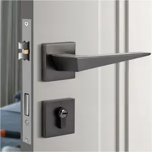 High Security Emergency Silent Lock Cylinder Room Square Door Lock Handle