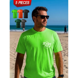 Camisetas Deportivas Casuales de Manga Corta para Hombre de Alta Calidad, 100% Algodón, Transpirables, Estampadas - Product Image 2