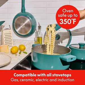 High Quality Ceramic Coated Non-Stick <b>Pots</b> Pans Gold Soft Touch Handle 12-Piece Blue Aluminum Induction Cookware <b>Set</b> - Product Image 6