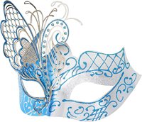 Mystérieux masque de papillon vénitien pour femme, masque de fête d'halloween, masque de bal de fin d'année, accessoires de Costumes de Bar