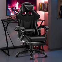 Chaise de bureau la plus confortable, chaise de gaming avec appui-tête réglable en hauteur, pivotante, avec support lombaire